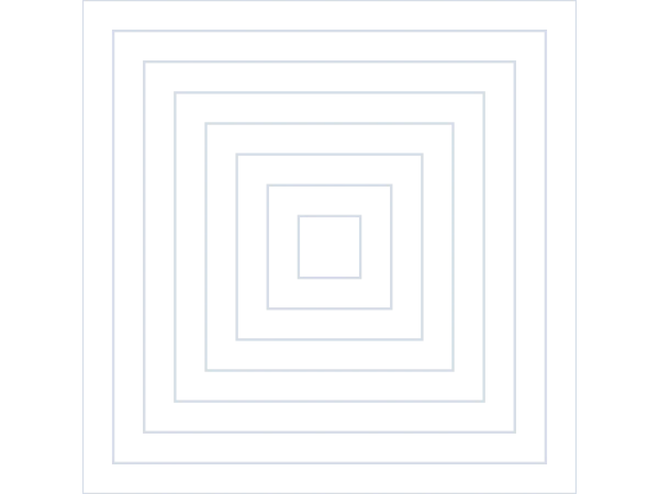 Concentric Squares example: Even Spacing (Ratio 1)