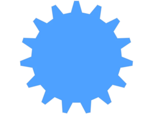 Gear Shape example: Gear 15t Narrow