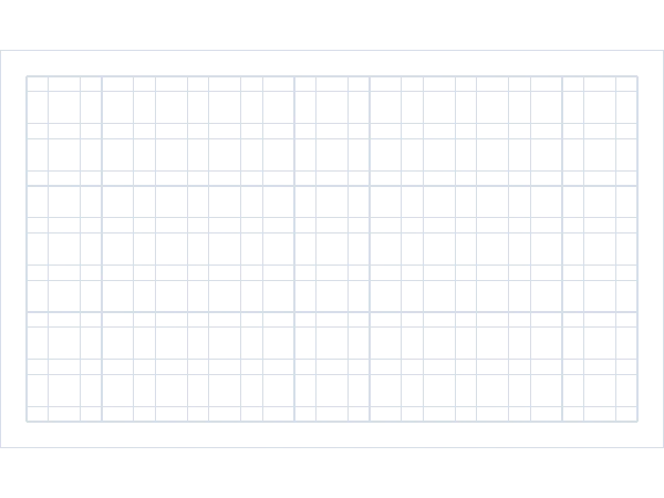 Modular Layout Grid example: 500×300, 12 Columns + 8 Rows (Margin 20, Gutter 24)