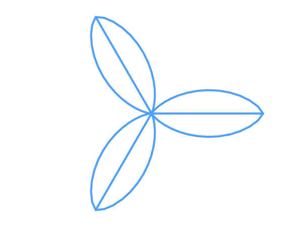 Polar Grid example: Polar Grid Concave Three Petal
